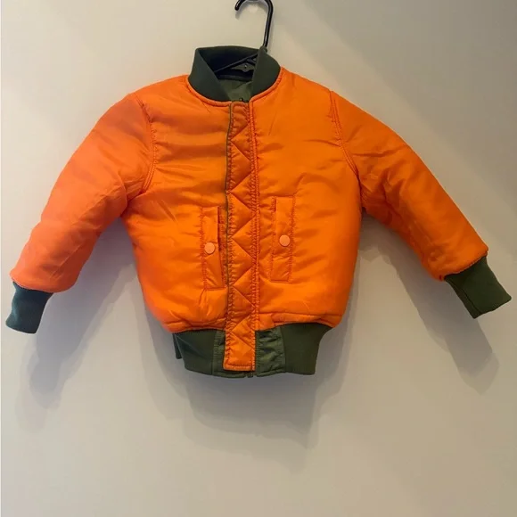 Alpha Industries Kids Bomber Jacket  USAF MA-1 Flyer Sage Green 3T NWOT - Picture 14 of 15